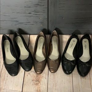 Lot of 3 Easy Street slip on shoes size 6 wide